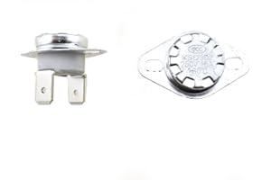 Acoeitl KSD302 Thermostat 180°C/356°F 16A 6.3mm Pin Width Normal Closed Adjust Snap Disc Temperature Switch Easy Diagnose Replace Stable Operating Sensitive Precise for Microwave Oven 2Pcs