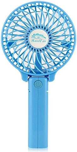 BearsFire Handfan Rechargeable Fans Portable Handheld Mini Fan USB Battery Operated Cooling Fan Electric Personal Fans Foldable Fans with 18650 Battery for Home Desktop Travel and Outdoor (Blue)