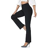 Agenlulu High Waisted Dress Pants for Women Petite/Regular/Tall Bootcut Pull On Yoga Work Slacks Pockets 28"/29.5"/31.5"