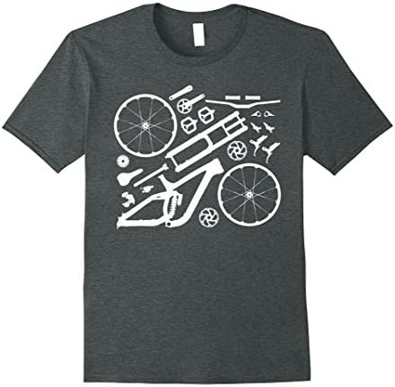 Mens Downhill Freeride Mountain Bike Enduro MTB Part T Shirt Medium Dark Heather