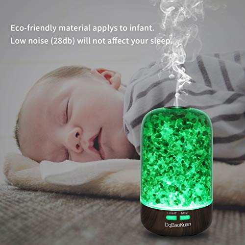 Ultrasonic Salt Lamp Diffuser with Aromatherapy, 100% Pure Himalayan Salt, Essential Oil Diffusers 7 Light Settings, 120ml Tank Lasts Up to 8 Hr