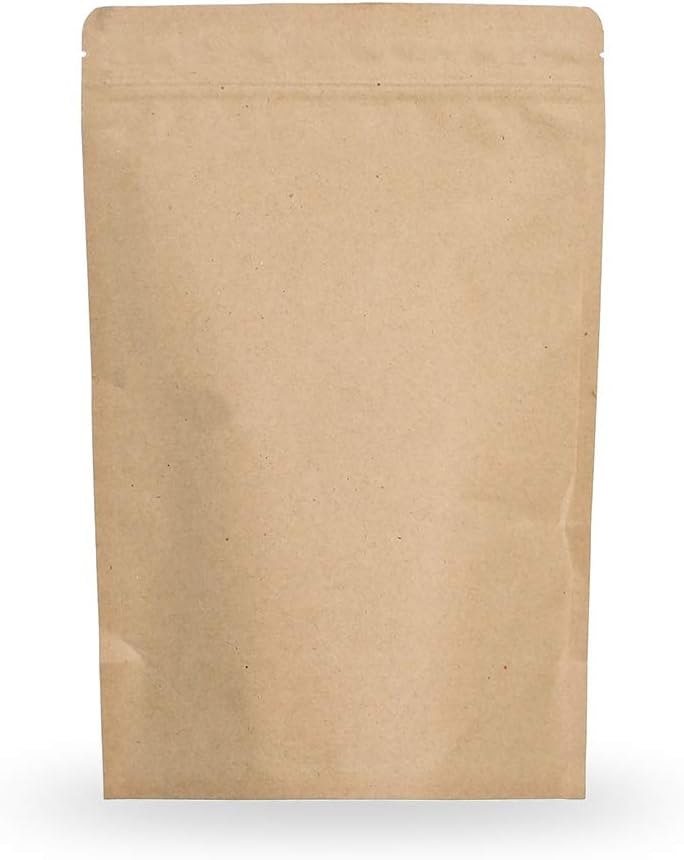 SumDirect 50Pcs 15x24cm Kraft Stand Up Food Bags