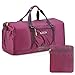 G4Free 60L Lightweight Foldable Duffel Bag Sports Gym Travel Duffel Overnight Weekend Bag Carry on Luggage Men Women (Purple)
