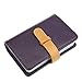 DEEZOMO High Quality PU Leather Credit Card Holder with 26 Card Slots - Book Style - Size 4.2 X 3 X 0.7 Inches (Purple)