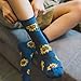 PanPacSight 2 Pack of Women Girls Novelty Funny Sunflower Crew Socks, Cute Funky Floral Christmas Wear, Sock Size 8-13