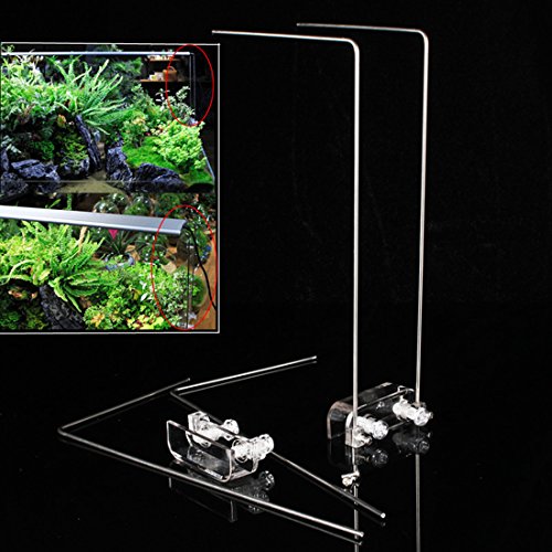 4PCS Stainless Steel Aquarium Stand For Aquatic High LED Light Lamp Fish Tank Holder Bracket Support