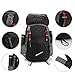 MANSOV Water Resistant Foldable Hiking Backpack 38L Packable Daypack Lightweight Travel Bag Black