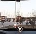 UZHOPM Lucky Cat Car Pendant Chinese Ceramic Car Hanging Ornament Car Interior Decor (Black&Red)