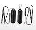 THORVAP Faux Leather Necklace Lanyard with Pouch Holder. [1] Lanyard Necklace + [1] Carabiner for E-shisha pen, Leather Pouch case Necklace (black)