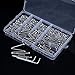 Kangnice 440Pcs M3 A2 Stainless Hex Head Socket Cap Screws Nuts Assortment Kit with Box