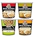 Dr. McDougall's Gluten Free Asian Noodle Cups 4 Flavor Variety Bundle, 1 Ea: Thai Tom Yum, Garlic Vegetable, Pad Thai, and Sesame Chicken, 1.1-2 Oz.