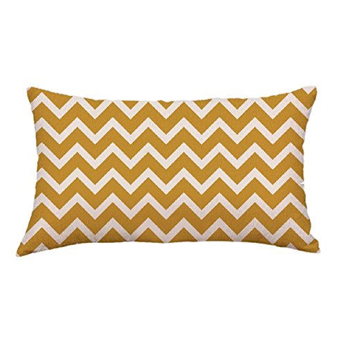 Yihaojia Throw Pillowcases ,New Geometric Lines Rectangle Cushion Cover for Sofa Bed Home Decor ( 30cmx50cm/12x20") (C)