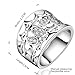 Cafurty 1 Carat Round Brilliant Cubic Zirconia Wedding Engagement Ring Sizes Adjustable Diamete