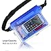 2 Pack Waterproof Pouch, Screen Touch Sensitive Waterproof Bag with Adjustable Waist Strap - Keep your Phone and Valuables Dry Black & Blue