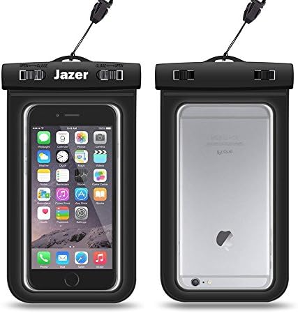Universal Waterproof Case, Jazer Waterproof Bag Pouch for iPhone 7 Plus/7 /6s Plus/6s/6 Plus/6 / SE / 5s, Samsung Galaxy S8 / S8+ / S7 Edge, HTC LG Sony Nokia Motorola up to 6-inch - Black (Black)