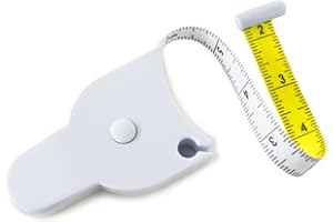 PERFECT MEASURING TAPE Perfect Body Tape Measure - 80 Inch Automatic Telescopic Tape Measure - Retractable Measuring Tape for Body: Waist, Hip, Bust, Arms, and More (White - 80 inch)