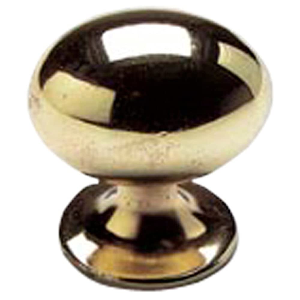 Merriway BH00821 (2 Pcs) Oval Shape Cupboard Door/Drawer Knob, 28 mm (1.1/8 Inch) Brass Plated - Pack of 2 Pieces