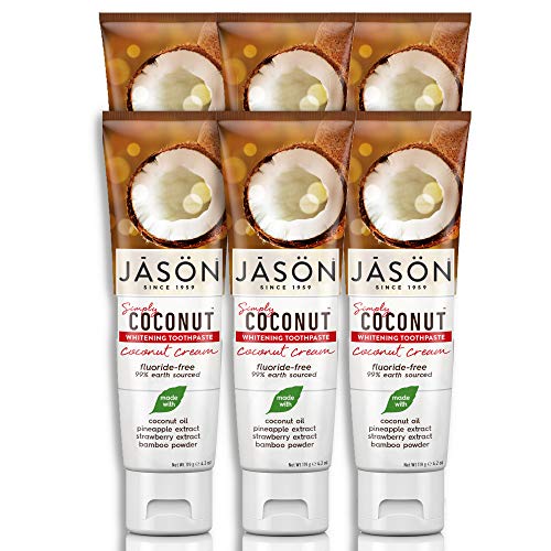 Jason Simply Coconut Whitening FluorideFree Toothpaste, Coconut Cream