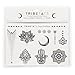 Onyx Black Temporary Tattoos - Henna Temporary Tattoos - Tattoos For Women - Designs Include Armbands, Hamsa, and More