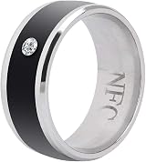 ASHATA Smart NFC Ring Waterproof Wearable Finger Device for Mobile Phone Size 7 view 8