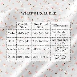 MARTHA STEWART 100% Cotton King Sheet Set - 4