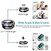 Phone Camera Lens - 4 in 1 Cell Phone Lens kit, 12x Telephoto Lens + 0.65x Wide Angle Lens + Macro Lens + Fisheye Lens,Clip-On Lenses for iPhone Android Smartphone with Tripod+Shutter Remote