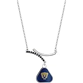 Simran International Pumas UNAM de La Liga MX Rhinestone Pendant Necklace with Team Logo Charm, 18" + 2" Extension