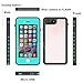 EFFUN iPhone 8 Plus/iPhone 7 Plus Waterproof Case, Dottie Style IP68 Certified Underwater Cover Waterproof Shockproof Dustproof Dirtproof Snowproof Full Sealed iPhone Case (5.5 inch) Aqua Blue