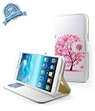 Samsung Galaxy Mega 2 Case - NageBee - Design Dual-Use Flip PU Leather Fold Wallet Pouch Case for Samsung Galaxy Mega 2 SM-G750F (2014 Release) (Fold Wallet Butterfly tree)