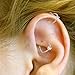 OUFER Body Piercing Jewelry 16 Gauge Clear Heart CZ Left Closure Daith Cartilage Earring Heart Tragus Earrings Piercing (Rose Gold Clear)