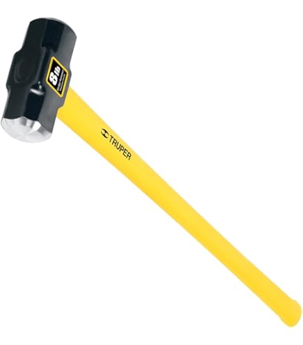 TRUPER 16 Lb Sledge Hammer With 36-Inch Hickory Handle - Heavy Duty Demolition Tool