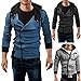 Grin&Bear Men's double collar heavy sweatshirt Hoodie Jacket, GEC