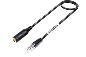 VoiceJoy Standard 3.5mm Jack Smartphone Headset Adapter Cable Converter to RJ9 Plug for Cisco Unified Office Telephone 7970 7940 7941 7942 7971 etc