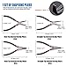 Glarks 4Pcs 7-Inch Internal/External Circlip Plier Snap Ring Pliers with 4Pcs Precision Hook Set for Ring Remover Retaining and Remove Hoses, Gaskets