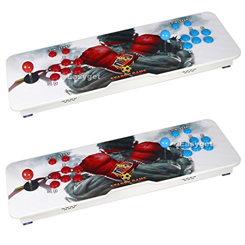 Easyget Ultra Slim Metal Double Stick Arcade Game Console - 680 Classic Games - 2 Players Pandora s Box 4S Arcade Console