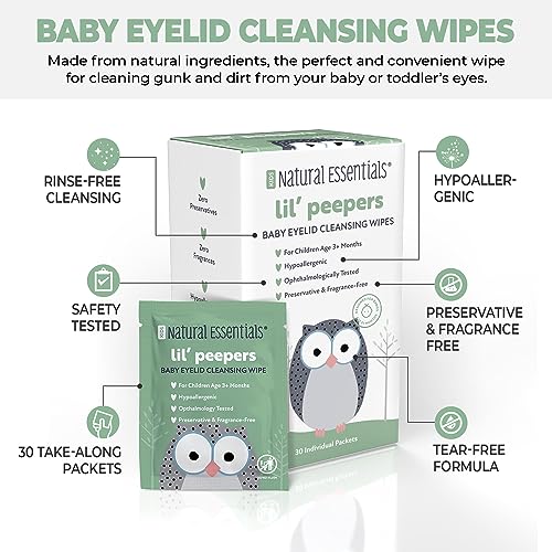 Natural Essentials Lil' Peepers Baby Eye Wipes and Eyelid Cleanser