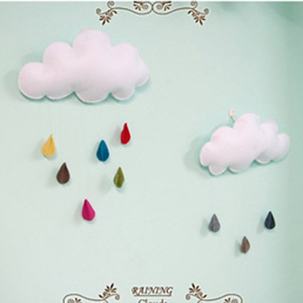 Gouttes De Pluie Et Cœur Decoration Tinksky Pour Chambre De Bebe A Creer Soi Meme Et A Suspendre En Forme De Nuages Decoration De Chambre D Enfant Decorations Pour Plafond Napravi Rs