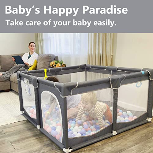 Portable Play Pens for Babies and Toddlers, Sturdy Safety Baby Play