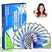 Teeth Whitening Strips, Fixget 28 Pieces 3D Teeth Stain Remover, Mint Flavor Freshen Breath, 14 Treatment, 30 Minutes Express, Non-Slip Tooth Bleaching Gel Strip for Sensitive Teeth