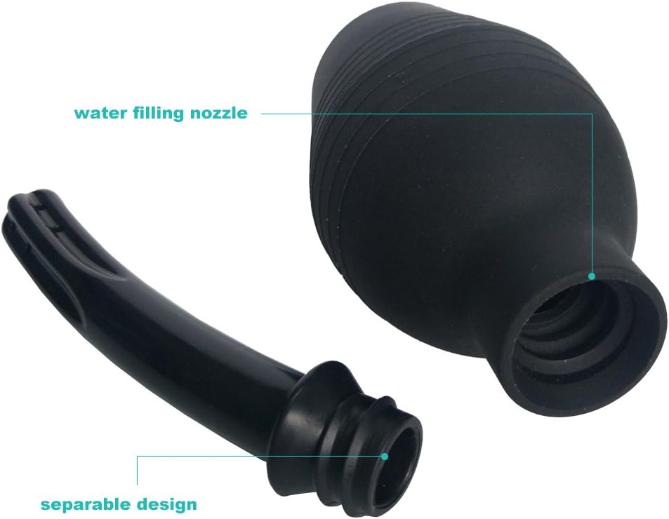 Abyclean Anal Douche Enema Bulb Vaginal Douche Enema Cleaner for Women’s or Man’s Health (310ml Black): Health & Personal Care