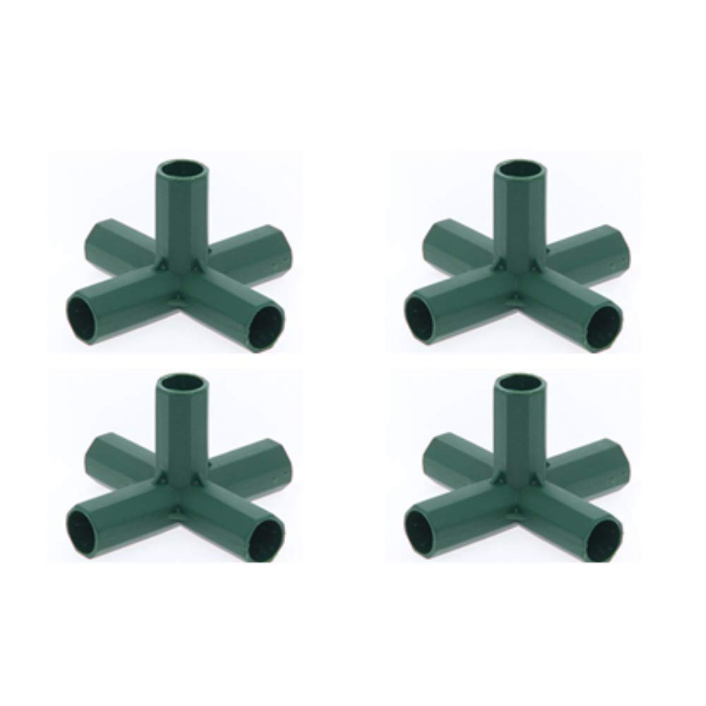 Greenhouse Frame Connectors 4pcs 16mm 5 Types PVC Connector Fittings, (Flat 3 Way, Right Angle 3 Way, Flat 4 Way, Right Angle 4 Way, 5 Way) (C)