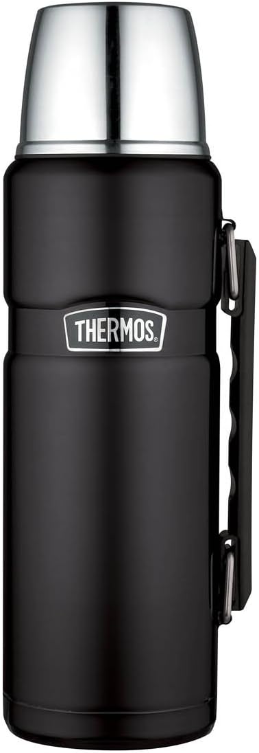 Thermos Stainless King 40 Ounce Beverage Bottle, Matte Black: Kitchen & Dining