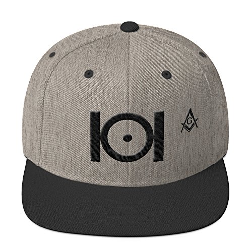 Masonic Snapback Hat 3D Puff Embroidery 