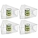 InterDesign Kitchen Lazy Susan Pantry Cabinet Binz 1/8, Set of 4, Clear