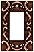BRAINERD 64277 French Lace Single Decorator Wall Plate / Switch Plate / Cover, Sponged Copper