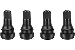 ACCRETION TR412 Rubber Snap-in Tire Valve Stem for Tubeless 0.453 Inch 11.5mm Rim Holes on Standard Vehicle Tires (Set of 4)