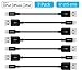 [7-Pack Bundle] Skiva USBLink Lightning to USB Short Length (6 inch / 15 cm) Sync and Charge Cables [Apple MFi Certified] for iPhone X 8 7 Plus 6s, iPad Pro Air mini, iPad 6 & iPod touch [Model:CB135]