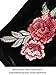 Simplee Apparel Women's Vintage Applique Embroidered Mesh Blouse Crop Top Black