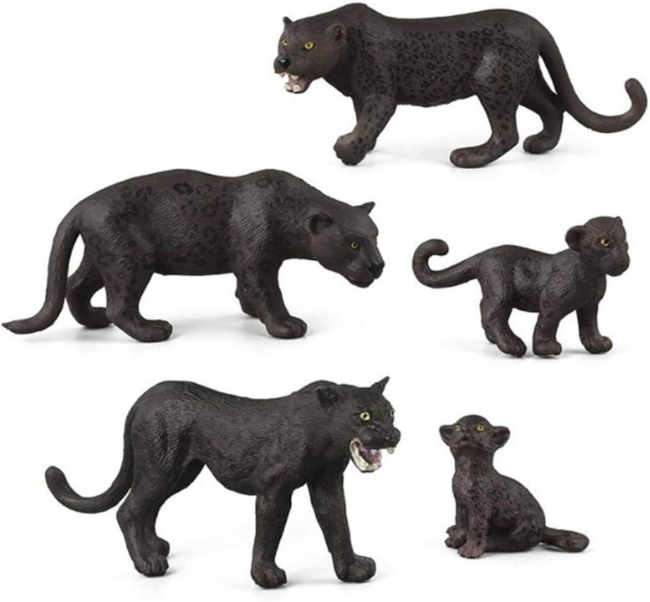 Sycamorie 5 Pieces Figurine Animaux Simulation Pantheres Noires Animaux Sauvages Figurer Jouet Pour Collection Garcons Cadeaux Amazon Fr Cuisine Maison