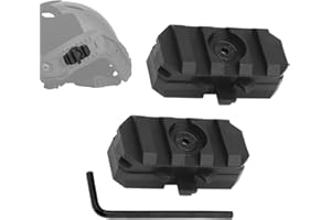 AZB Tactical Helmet Side Rail Rotatable 360 Degrees ARC Guide Rail Adapter for 19mm Guide Rail Tactical Airsoft Helmet